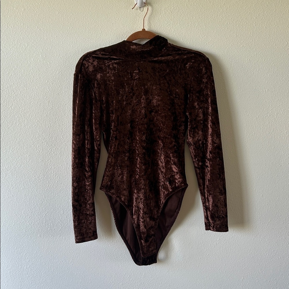 Vintage Victoria's Secret Chocolate Velvet Bodysuit